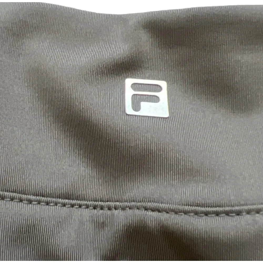 Fila Skort Skirt Womens Small Gray Orange Mesh Ruched Sides Athletic Golf Tennis